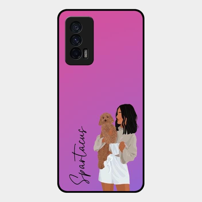 Customize Pet Name Glass Case For Iqoo 7 5G