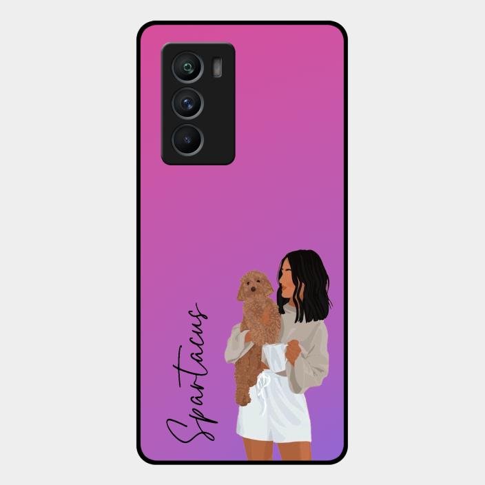 Customize Pet Name Glass Case For Iqoo 9 Se 5G