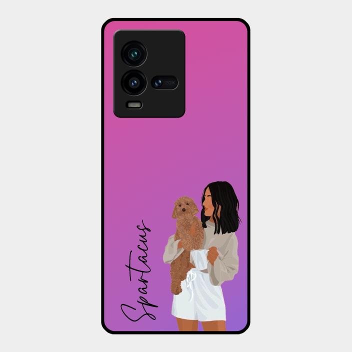 Customize Pet Name Glass Case For Iqoo 9T 5G