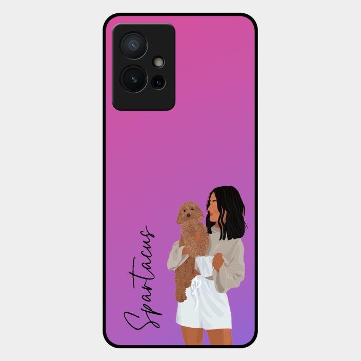 Customize Pet Name Glass Case For Iqoo Z6 5G