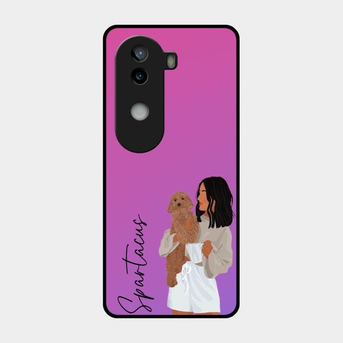 Customize Pet Name Glass Case For Iqoo Z9S 5G