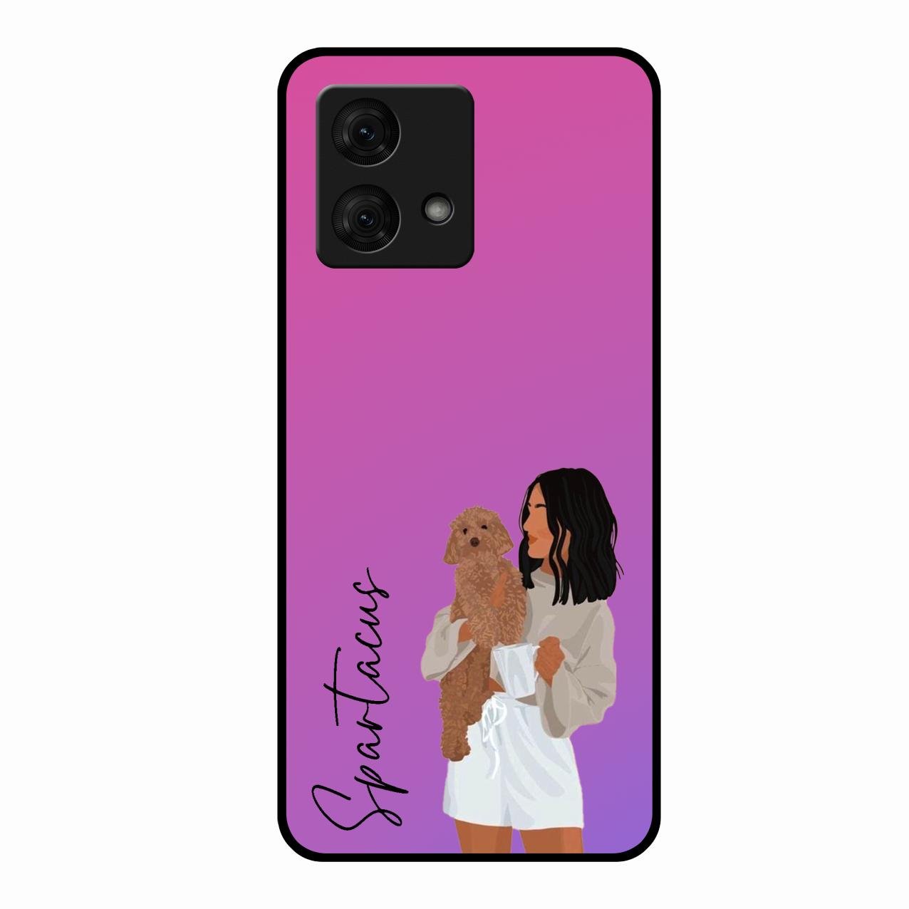 Customize Pet Name Glass Case For Motorola g84 5G