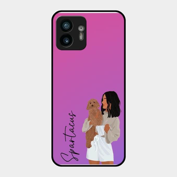 Customize Pet Name Glass Case For Nothing Phone 2