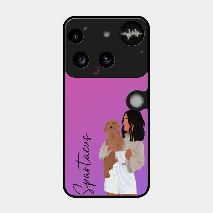 Customize Pet Name Glass Case For Nothing Phone 3 5G