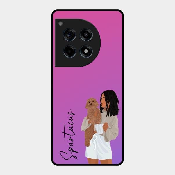 Customize Pet Name Glass Case For Oneplus 12R 5G