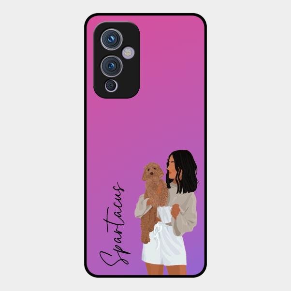 Customize Pet Name Glass Case For Oneplus 9 5G