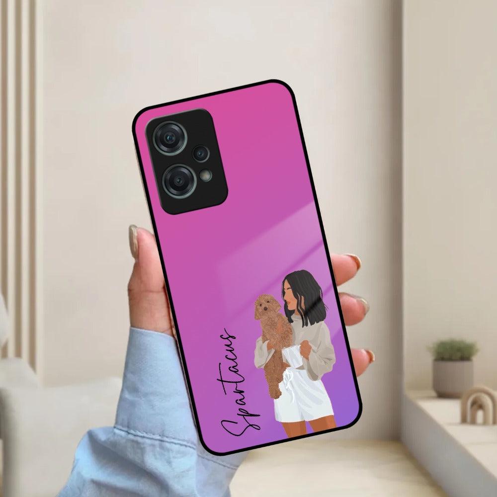 Customize Pet Name Glass Case For OnePlus