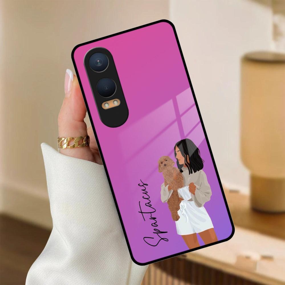 Customize Pet Name Glass Case For OnePlus