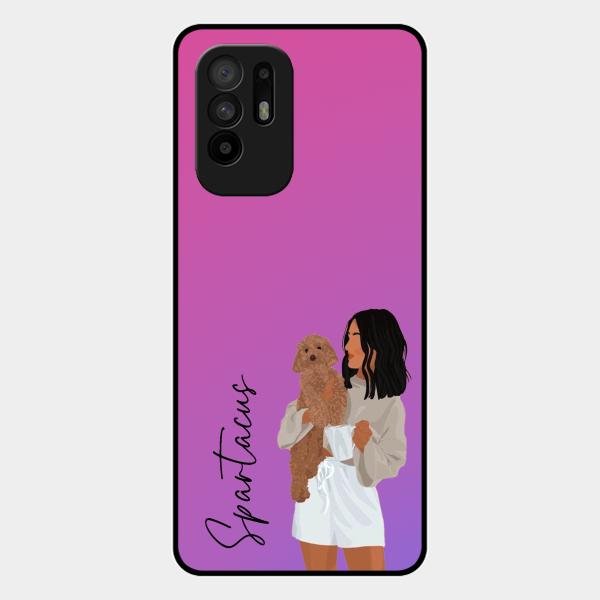 Customize Pet Name Glass Case For Oppo F19 Pro Plus 5G