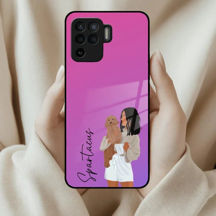 Customize Pet Name Glass Case For Oppo - ShopOnCliQ