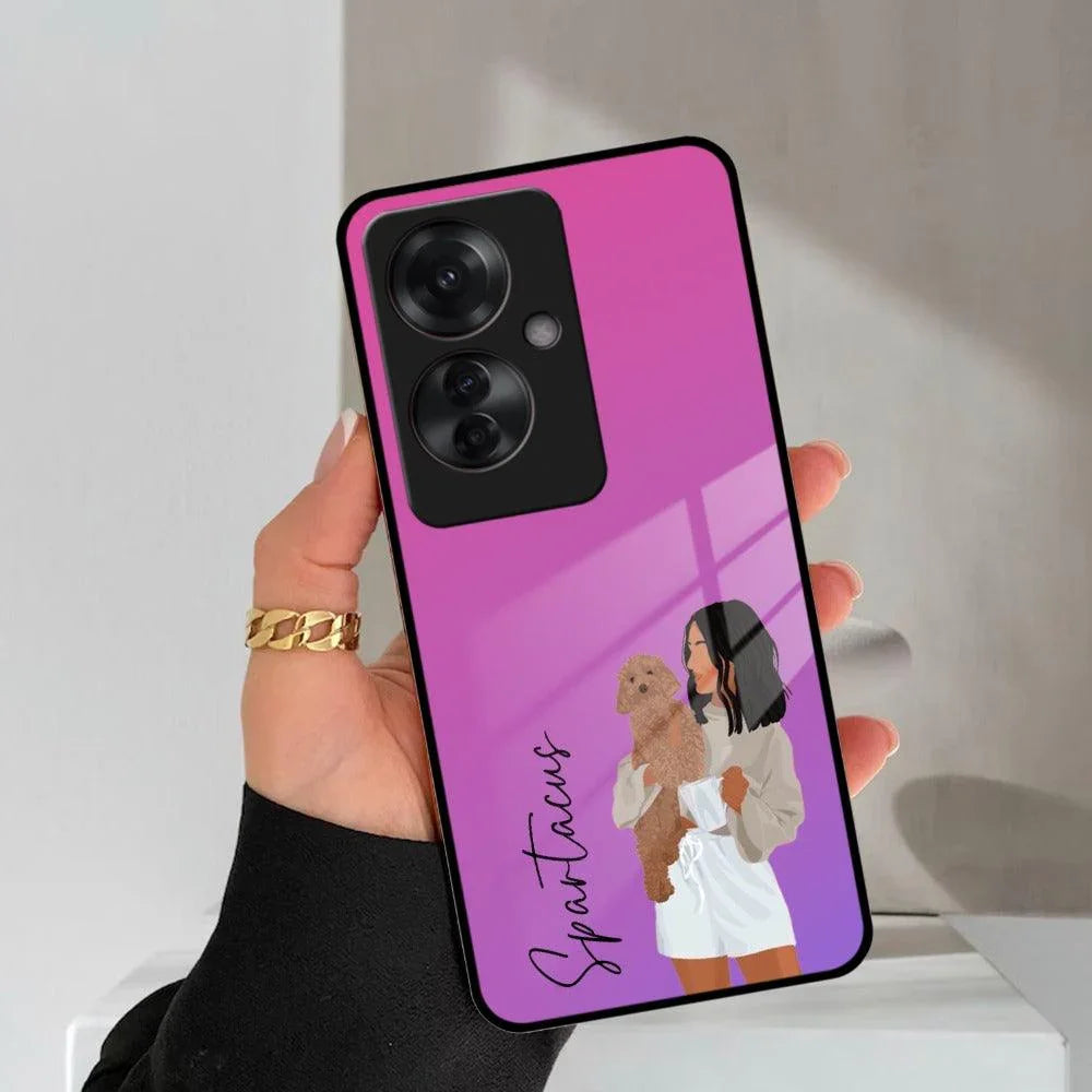 Customize Pet Name Glass Case For Oppo - ShopOnCliQ