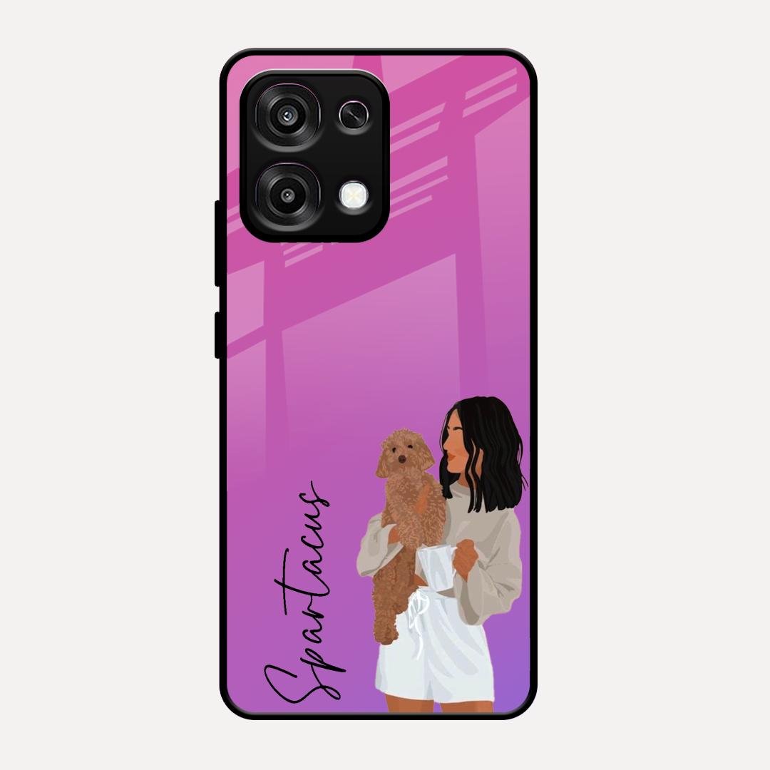 Customize Pet Name Glass Case For Oppo F31 5G