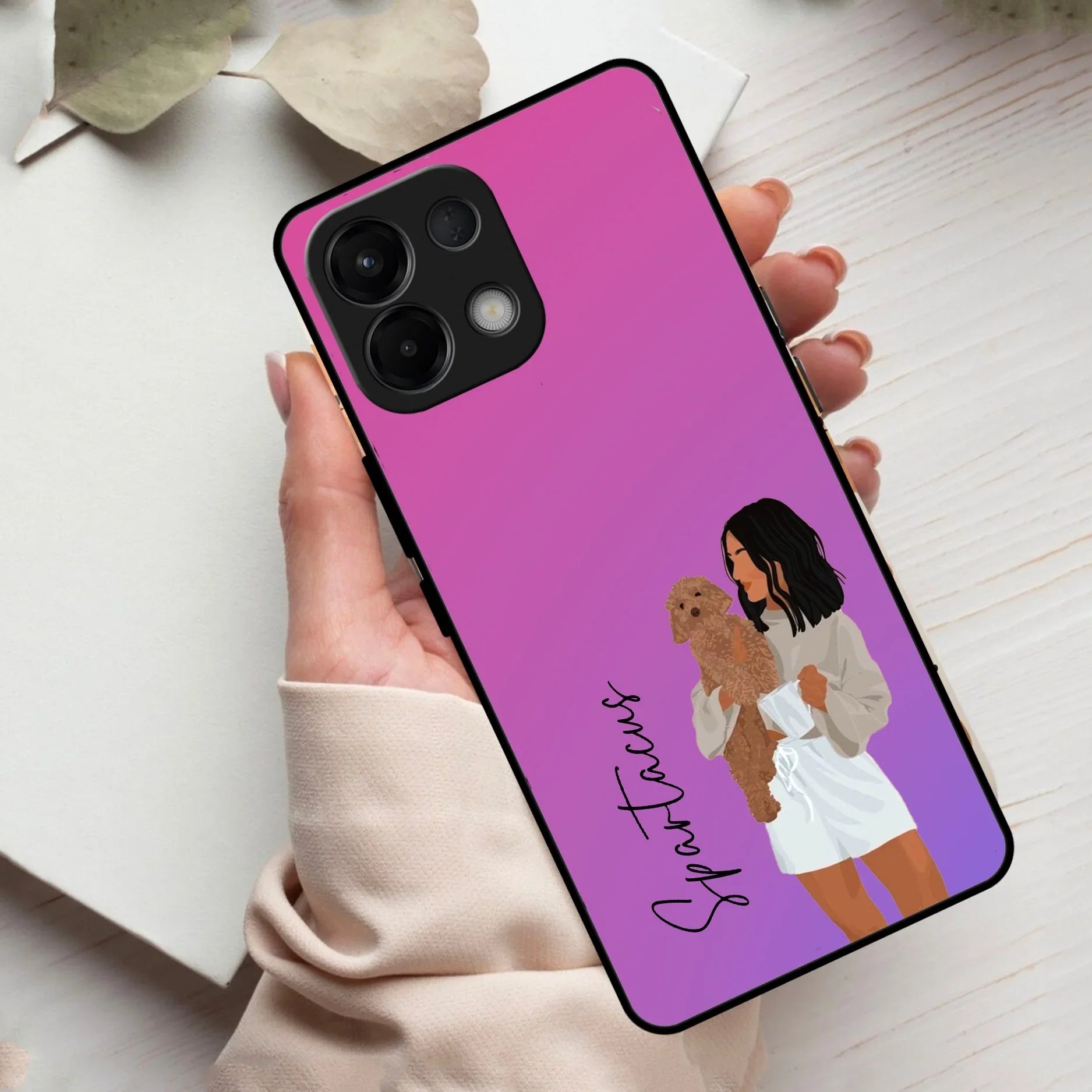 Customize Pet Name Glass Case For Oppo - ShopOnCliQ