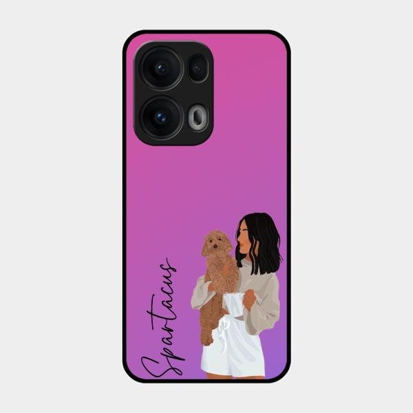 Customize Pet Name Glass Case For Oppo Reno 13 Pro 5G