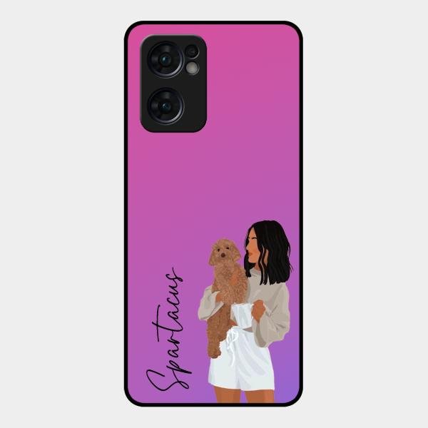 Customize Pet Name Glass Case For Oppo Reno 7 5G