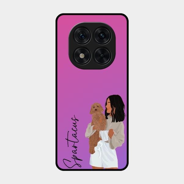 Customize Pet Name Glass Case For Poco X7 5G