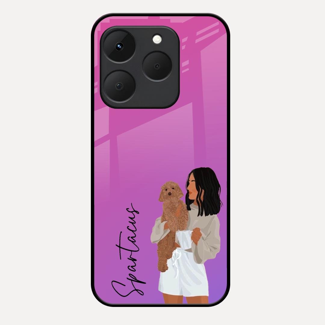 Customize Pet Name Glass Case For Realme 15T 5G