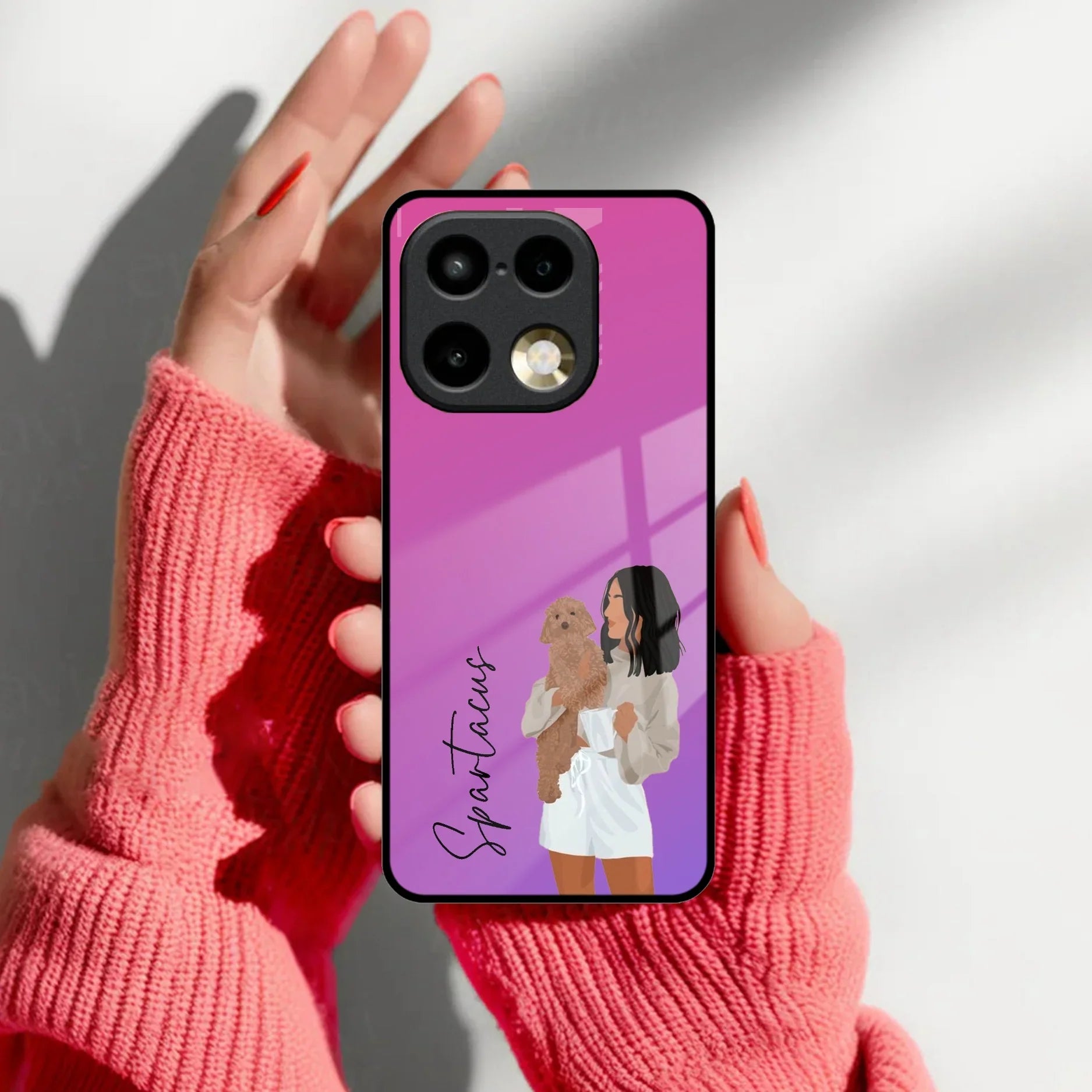 Customize Pet Name Glass Case For Realme 16 Pro Plus 5G