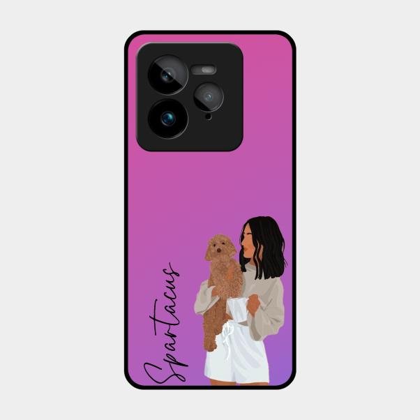 Customize Pet Name Glass Case For Realme Gt 7 Pro