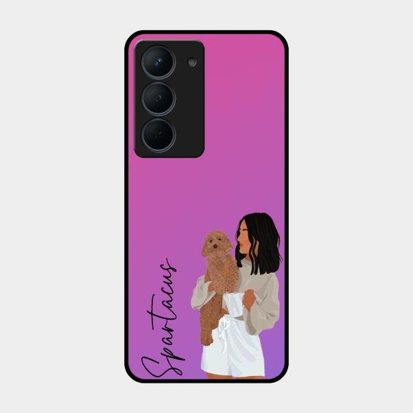 Customize Pet Name Glass Case For Realme Narzo 80X 5G