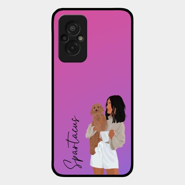 Customize Pet Name Glass Case For Redmi 11 Prime 4G