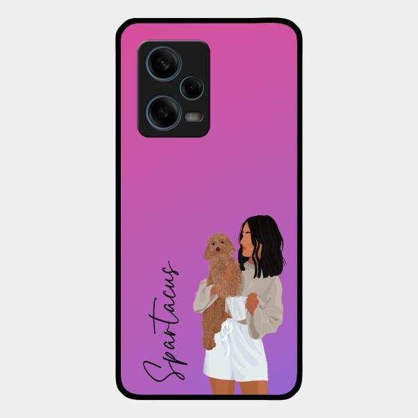 Customize Pet Name Glass Case For Redmi Note 12 Pro Plus 5G