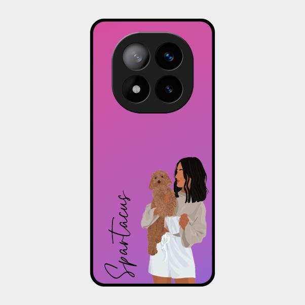 Customize Pet Name Glass Case For Redmi Note 14 Pro Plus 5G