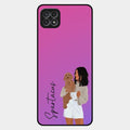 Customize Pet Name Glass Case For Samsung Galaxy F42 5G