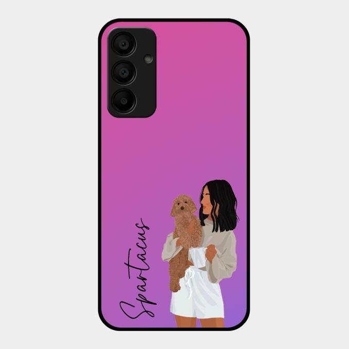 Customize Pet Name Glass Case For Samsung Galaxy M15 5G