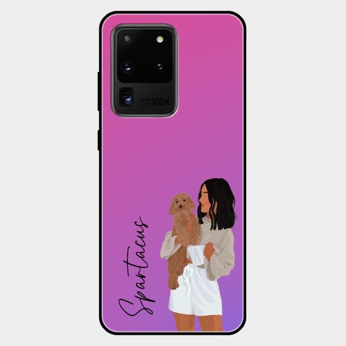 Customize Pet Name Glass Case For Samsung Galaxy S20 Ultra