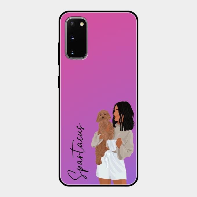 Customize Pet Name Glass Case For Samsung Galaxy S20