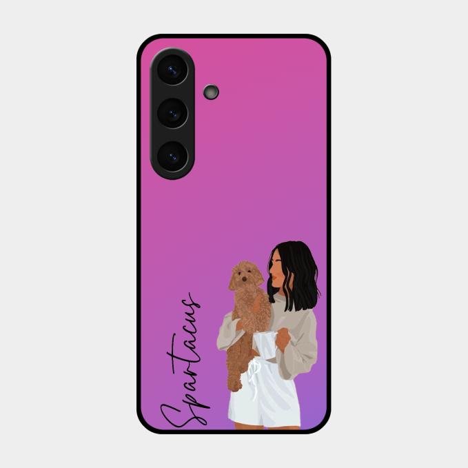 Customize Pet Name Glass Case For Samsung Galaxy S24 5G