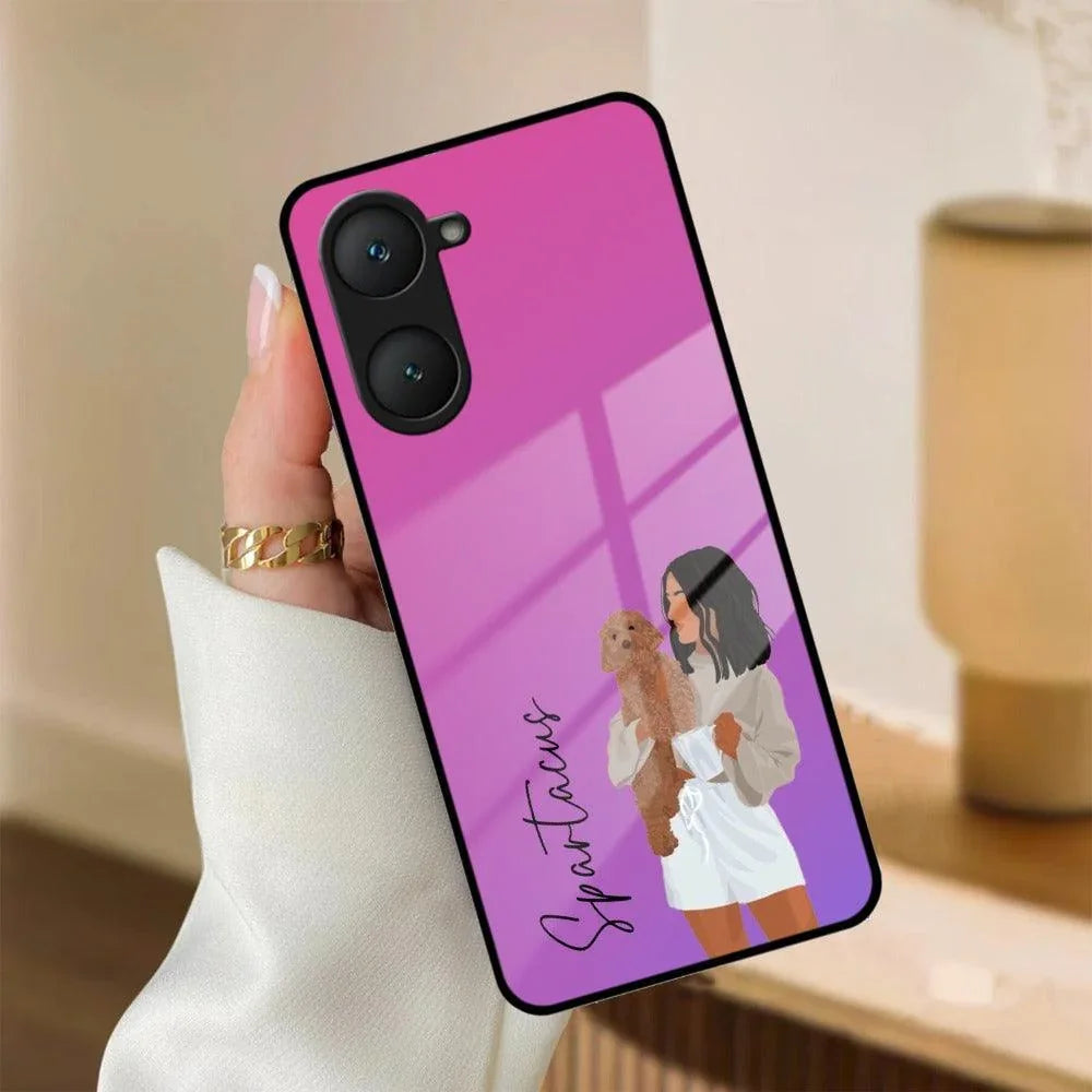 Customize Pet Name Glass Case For iQOO - ShopOnCliQ