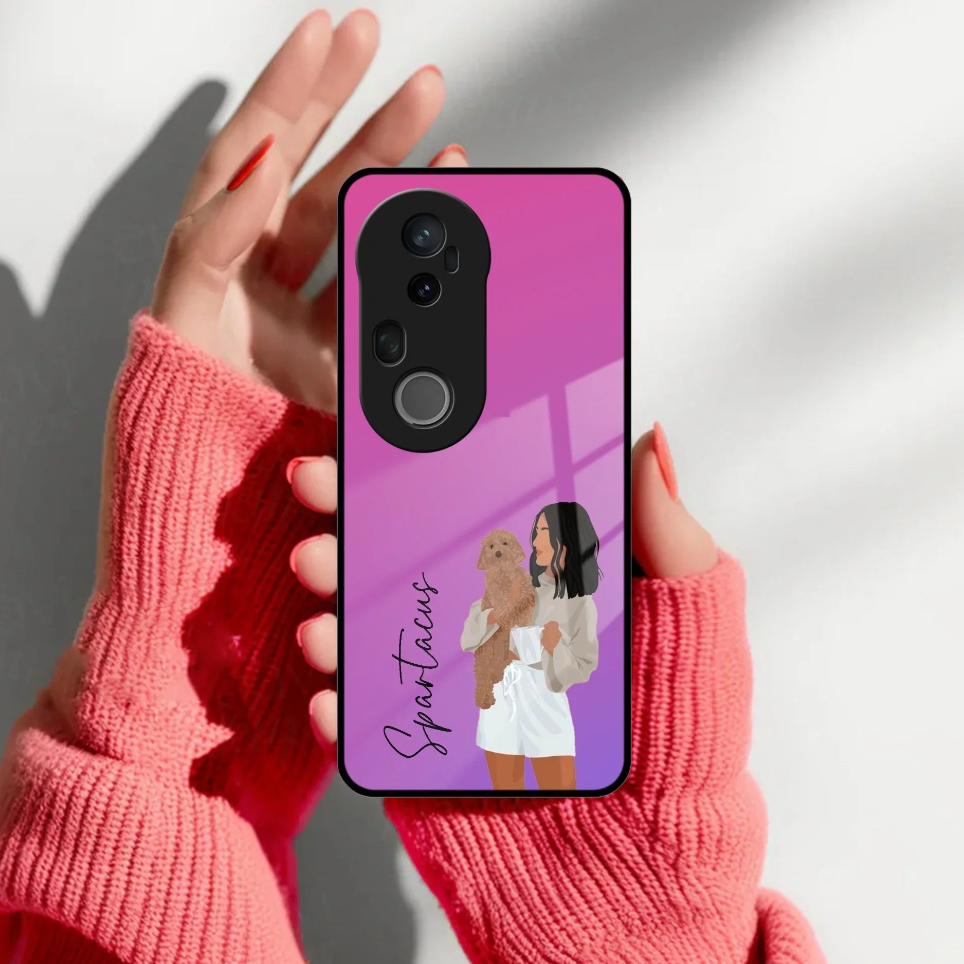 Customize Pet Name Glass Case For Vivo - ShopOnCliQ