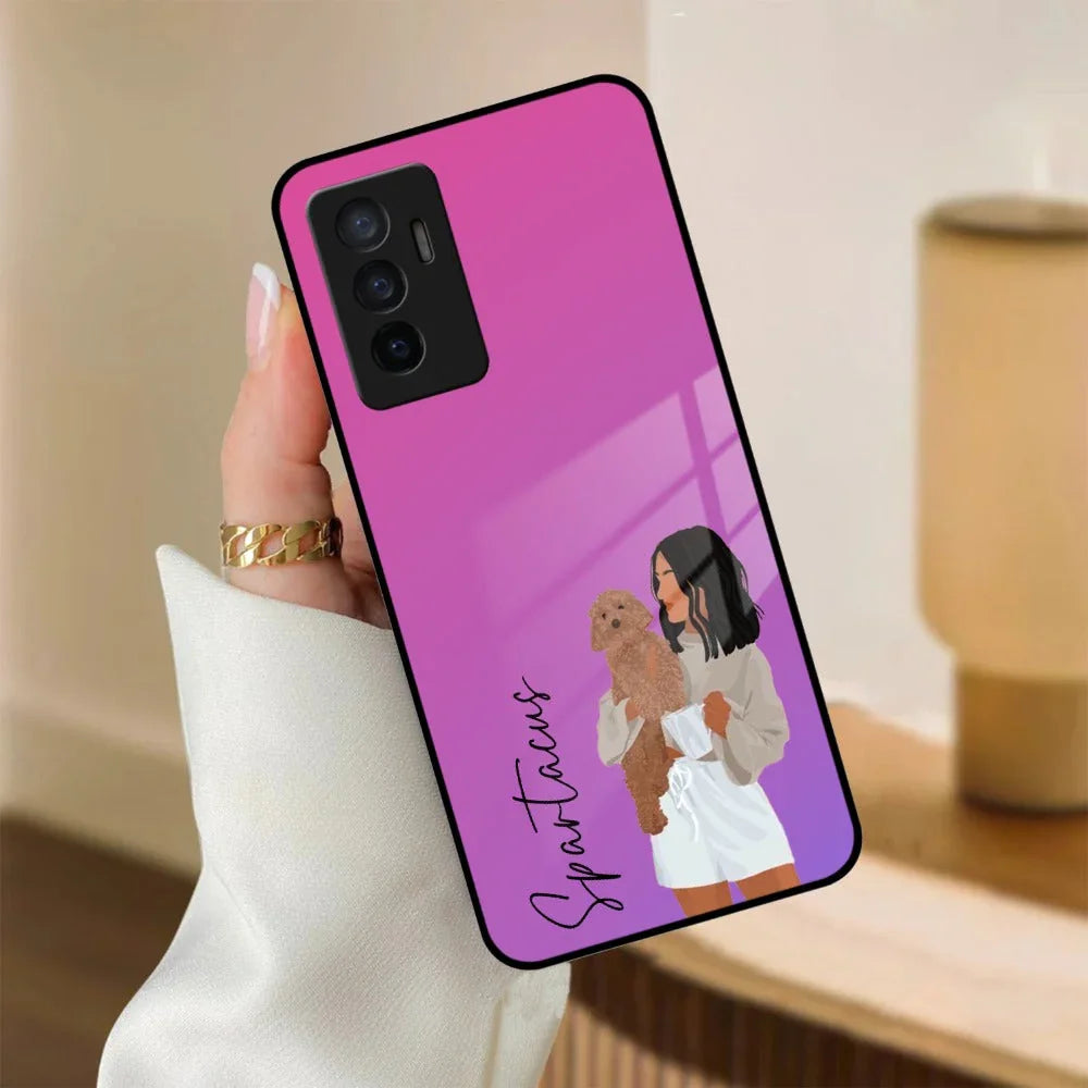 Customize Pet Name Glass Case For Vivo - ShopOnCliQ