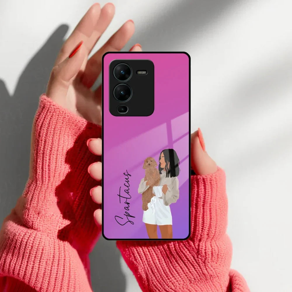 Customize Pet Name Glass Case For Vivo - ShopOnCliQ