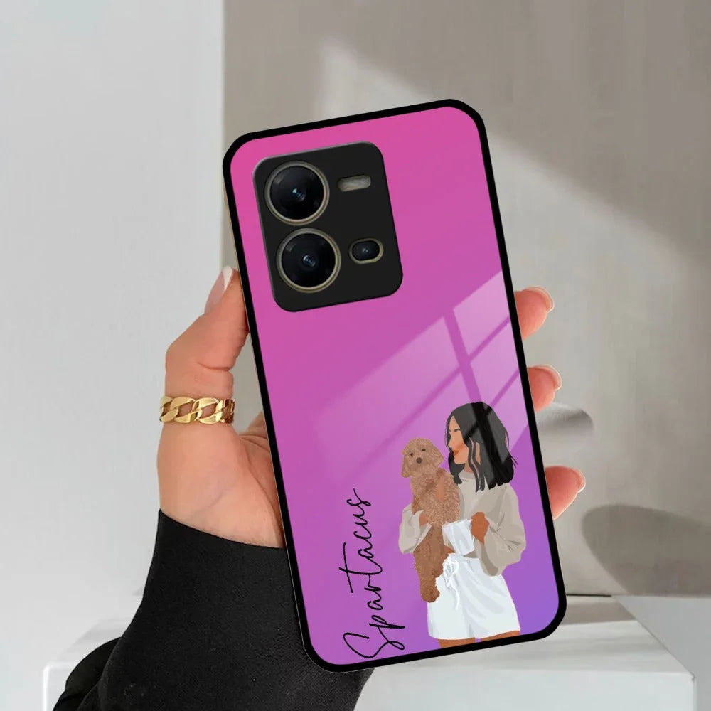 Customize Pet Name Glass Case For Vivo - ShopOnCliQ