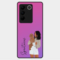 Customize Pet Name Glass Case For Vivo V27 5G