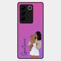 Customize Pet Name Glass Case For Vivo V27 Pro 5G