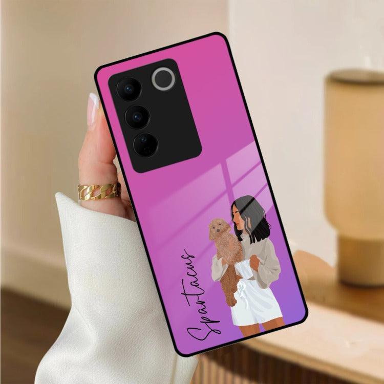 Customize Pet Name Glass Case For Vivo - ShopOnCliQ