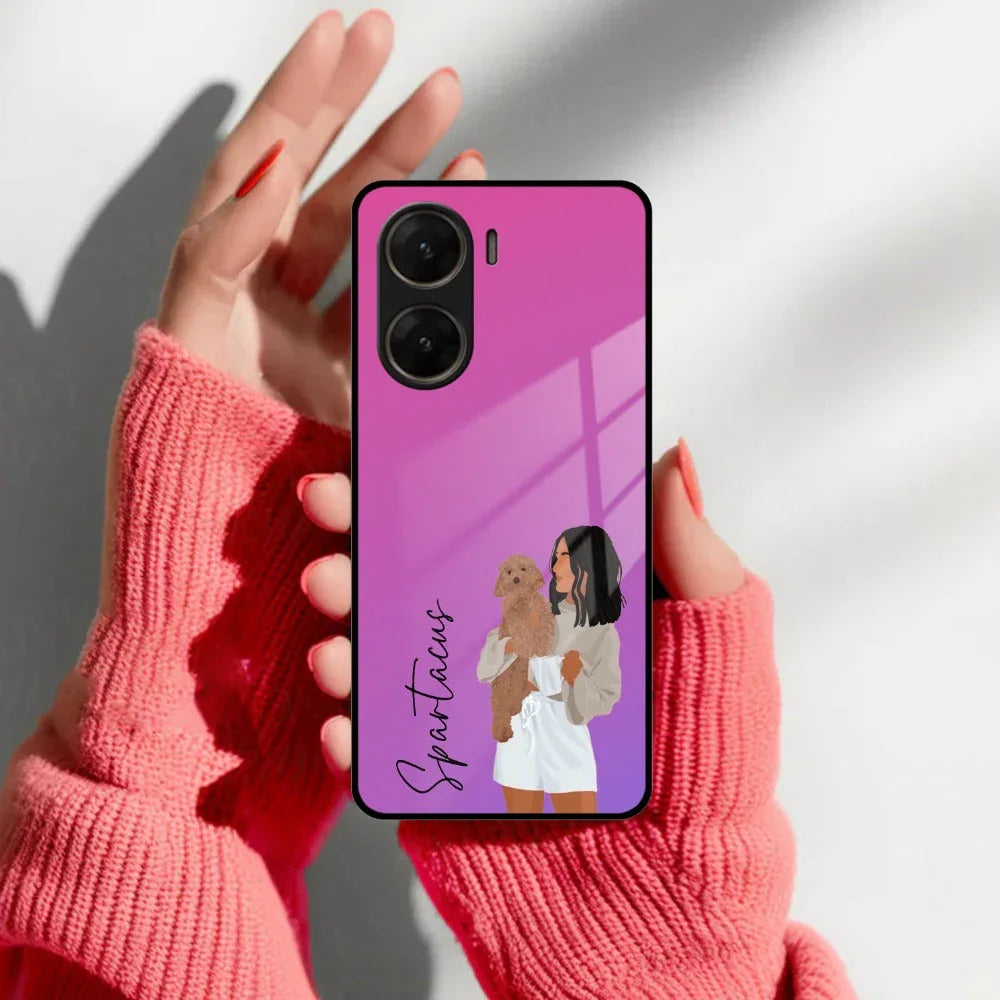 Customize Pet Name Glass Case For Vivo - ShopOnCliQ