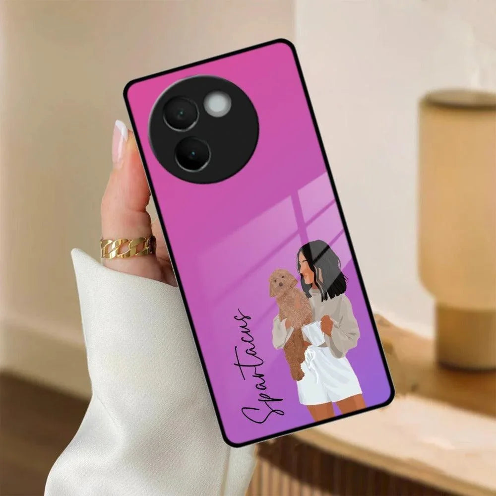 Customize Pet Name Glass Case For Vivo - ShopOnCliQ