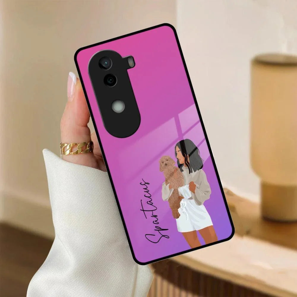 Customize Pet Name Glass Case For Vivo - ShopOnCliQ