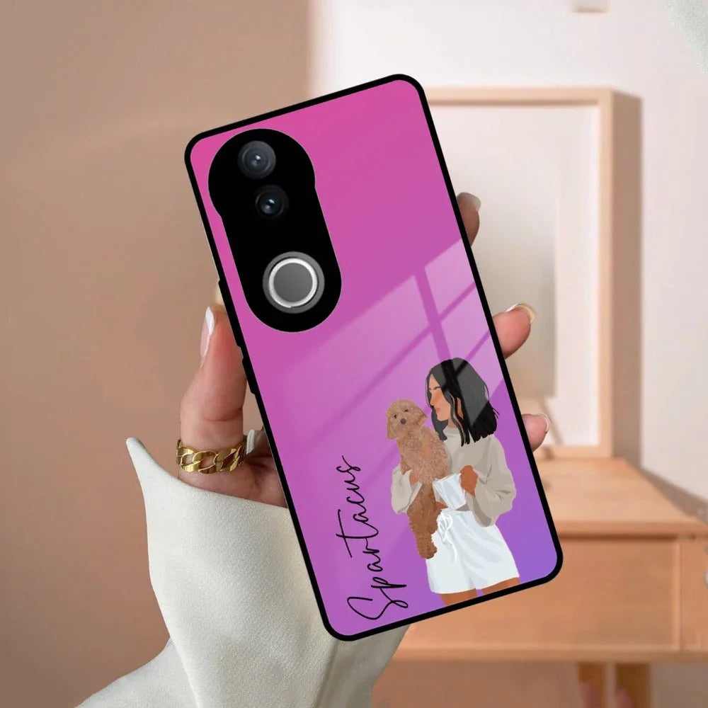 Customize Pet Name Glass Case For iQOO - ShopOnCliQ