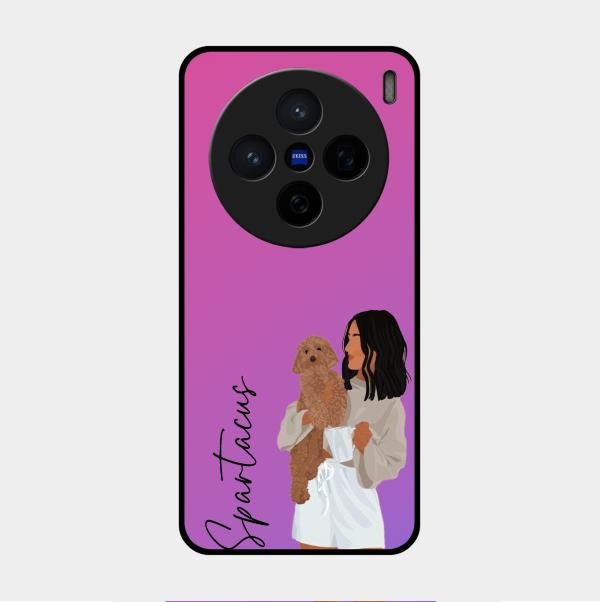 Customize Pet Name Glass Case For Vivo X200 5G