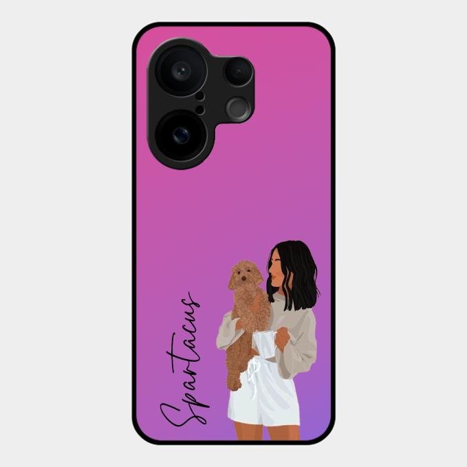 Customize Pet Name Glass Case For Vivo X200 Fe 5G