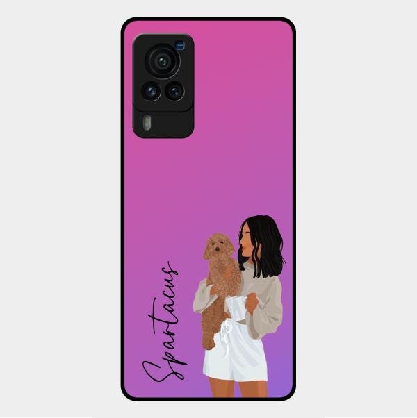 Customize Pet Name Glass Case For Vivo X60 Pro 5G