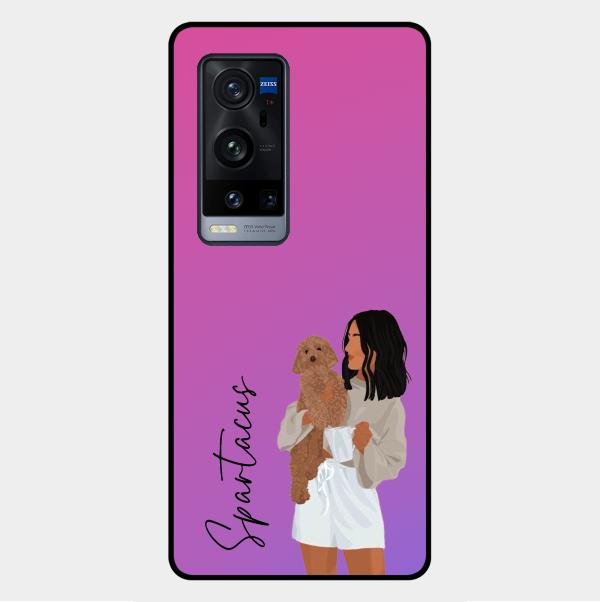 Customize Pet Name Glass Case For Vivo X60 Pro Plus 5G