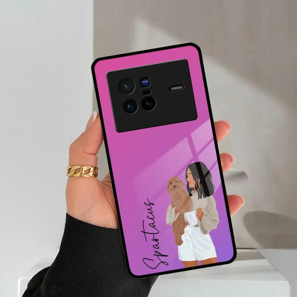 Customize Pet Name Glass Case For Vivo - ShopOnCliQ