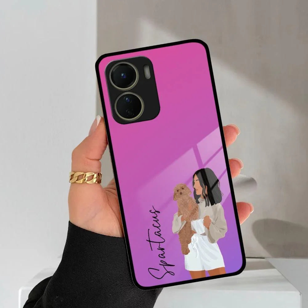 Customize Pet Name Glass Case For Vivo - ShopOnCliQ